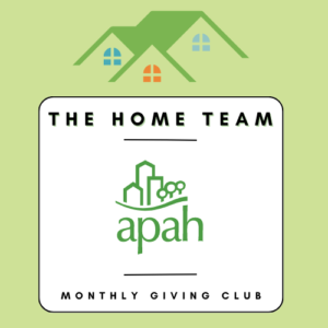 Logo for APAH's Home Team, a monthly giving club
